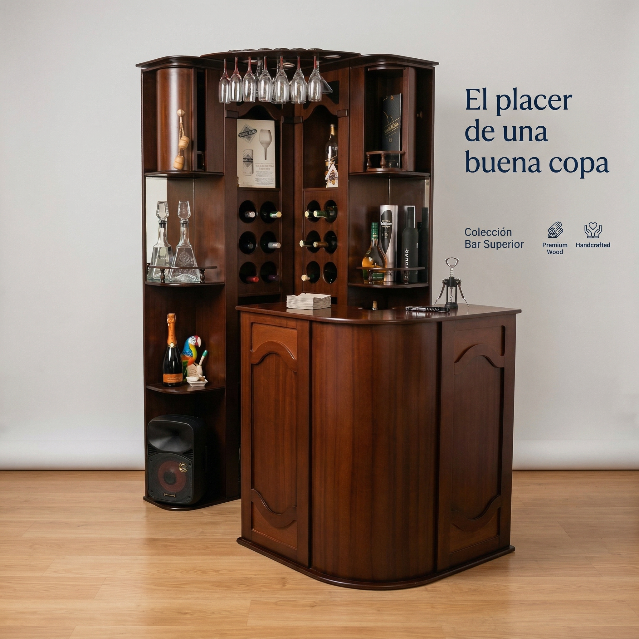 Bar Esquinero de Madera